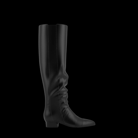 Pashion Footwear The Knee High Boot - Coal Leather - Size 6.5 - Picture 1 of 3